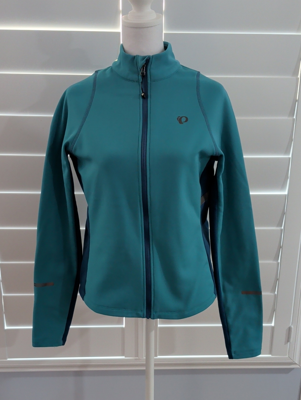 Pearl Izumi Women's Two-Tone Teal Full-Zip Reflective Cycling Jacket